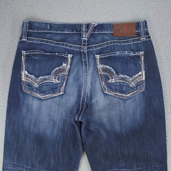 Big Star Voyager Loose Jeans 36x30 Blue Loose Distressed Baggy Grunge Y2K - Picture 4 of 16